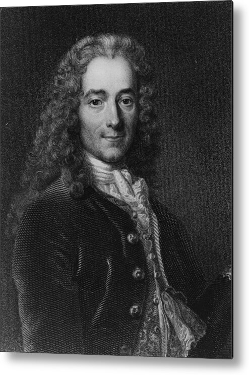 People Metal Print featuring the digital art Voltaire by Hulton Archive