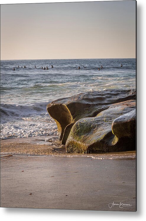 Beach Metal Print featuring the photograph Waiting for the Perfect Wave by Aaron Burrows