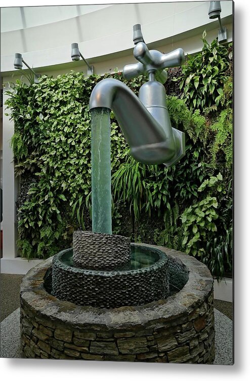 Container Metal Print featuring the photograph Water sculpture by Martin Smith
