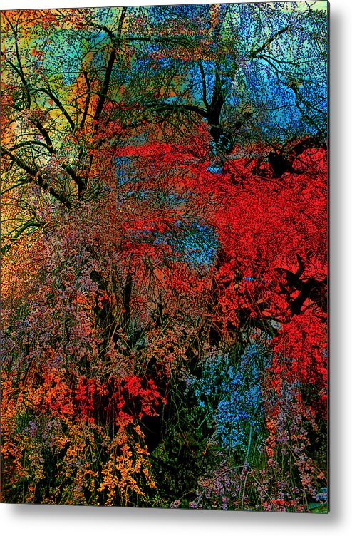 Surreal Metal Print featuring the photograph Weeping Cherry Surreal Abstract by Mike McBrayer