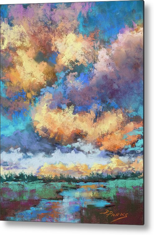 Louisiana Wild Marsh Metal Print featuring the painting Wild Marsh by Dianne Parks