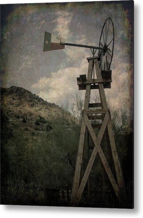 Antique Metal Print featuring the photograph Windmill by Darryl Brooks