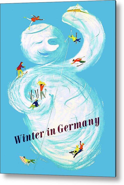 Winter Metal Print featuring the digital art Winter in Germany by Long Shot