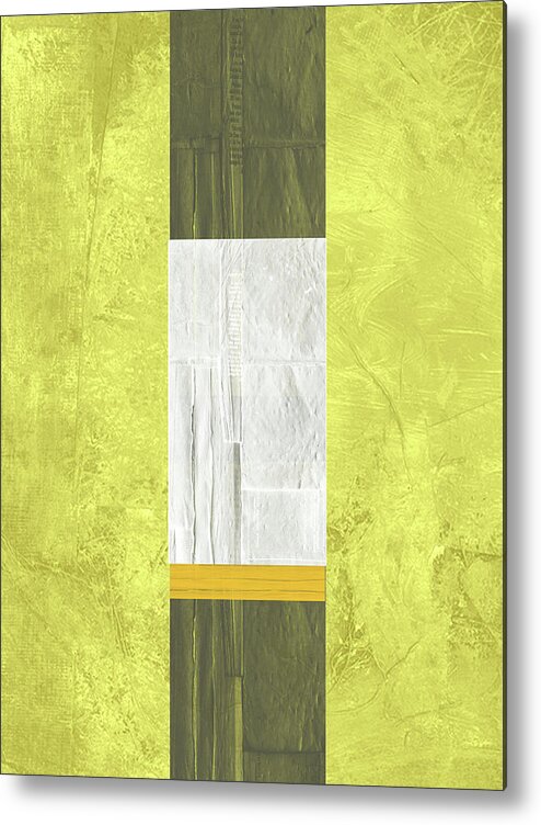 Abstract Metal Print featuring the painting Yellow Mist II by Naxart Studio