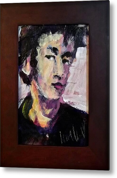 Painting Metal Print featuring the painting Young Lennon by Les Leffingwell