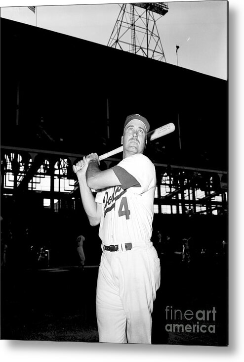 1950-1959 Metal Print featuring the photograph Duke Snider by Olen Collection