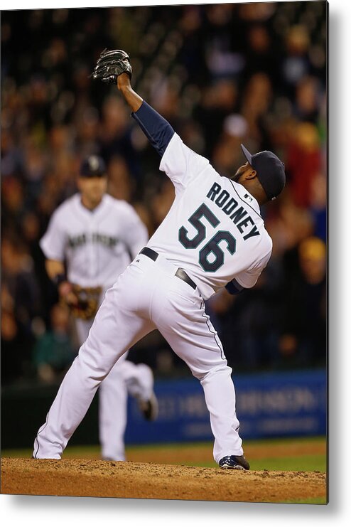 American League Baseball Metal Print featuring the photograph Fernando Rodney by Otto Greule Jr
