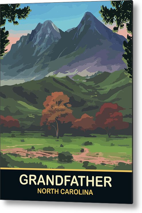 Grandfather Metal Print featuring the digital art Grandfather Mountain, NC #1 by Long Shot