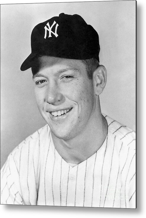 American League Baseball Metal Print featuring the photograph Mickey Mantle #1 by National Baseball Hall Of Fame Library