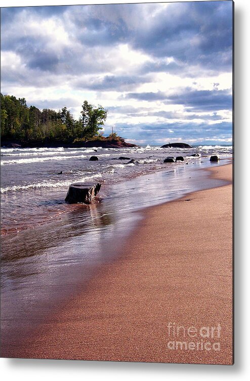 Photography Metal Print featuring the photograph Lake Superior Shoreline by Phil Perkins