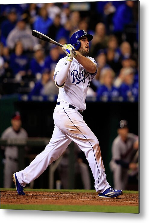 People Metal Print featuring the photograph Mike Moustakas by Jamie Squire