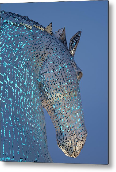 The Kelpies Metal Print featuring the photograph The Kelpies #26 by Stephen Taylor