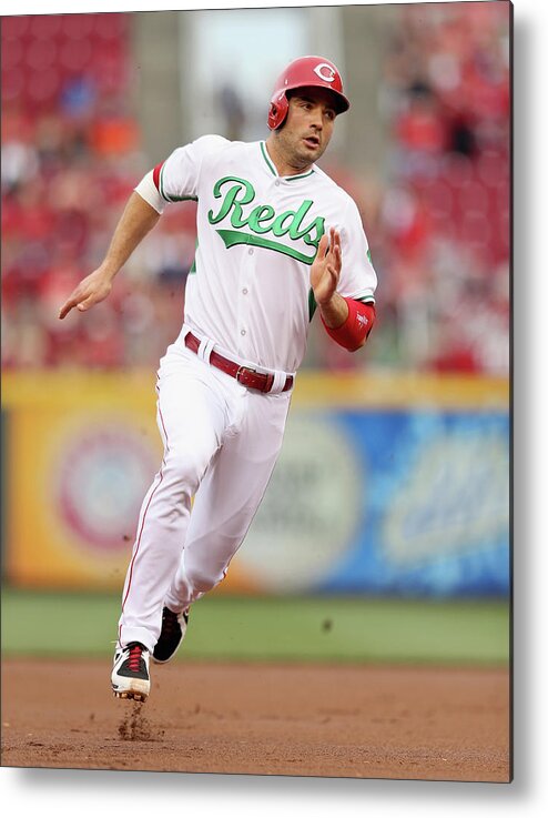 Great American Ball Park Metal Print featuring the photograph Joey Votto #4 by Andy Lyons