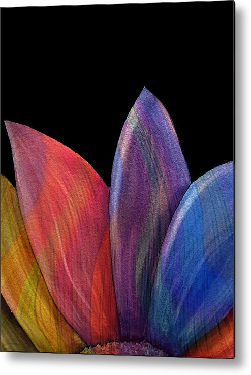 Abstract Metal Print featuring the digital art A Daisy's Elegance - Abstract by Ronald Mills