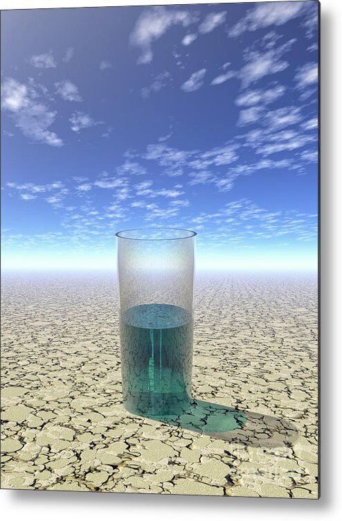 Mirage Metal Print featuring the digital art A Glass of Water by Phil Perkins