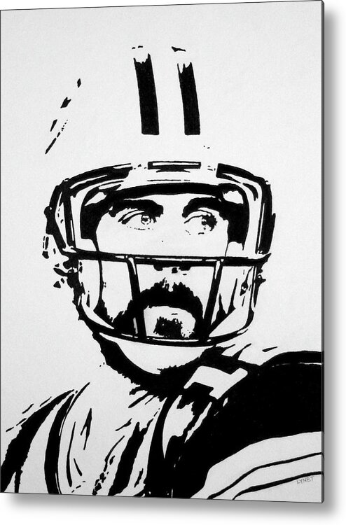 Aaron Metal Print featuring the drawing Aaron by Lynet McDonald
