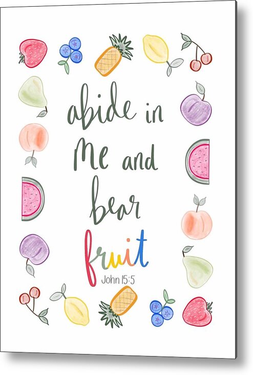  Metal Print featuring the mixed media Abide in Me by Stephanie Fritz