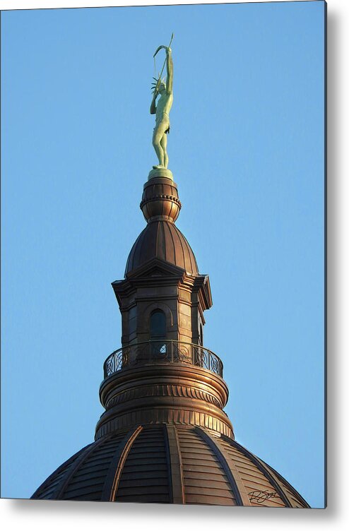 Capitol Metal Print featuring the photograph Ad Astra, Kansas State Capitol Dome by Rod Seel