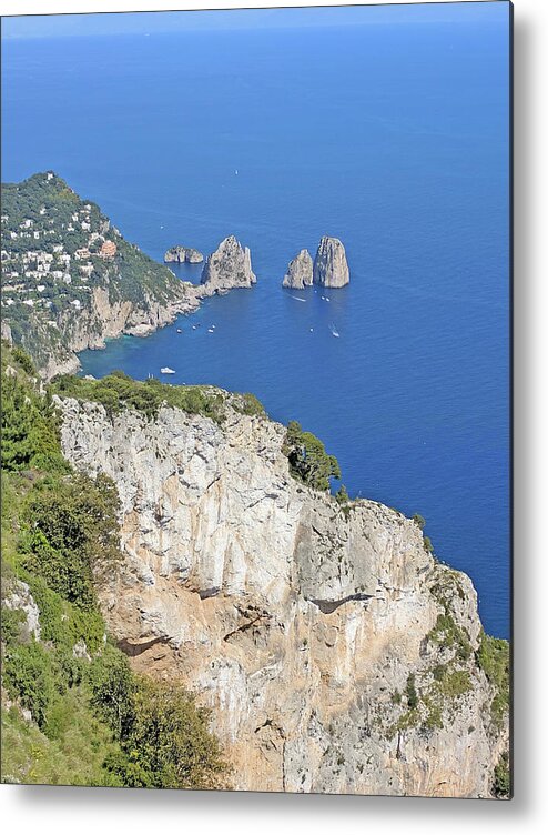 Capri Metal Print featuring the photograph Anacapri view by Yvonne Jasinski