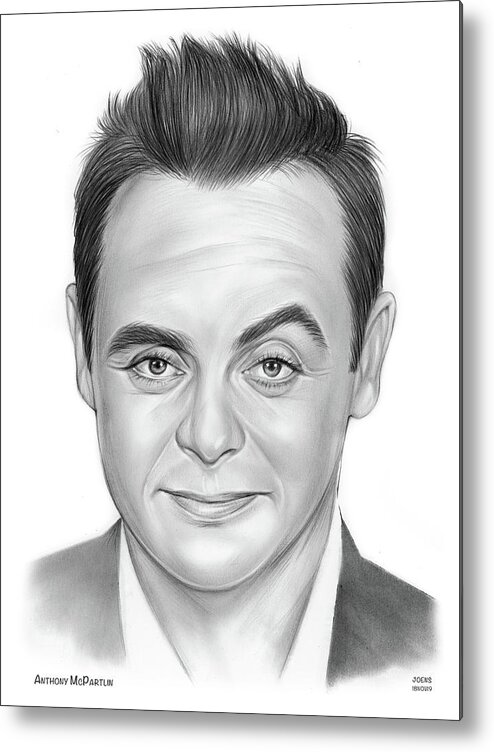 Sketch Of The Day Metal Print featuring the photograph Ant McPartlin by Greg Joens