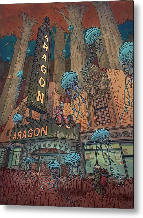 Chicago Metal Print featuring the digital art Aragon Ballroom by EvanArt - Evan Miller