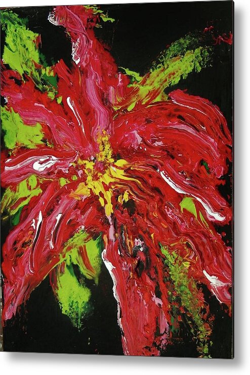 Floral Metal Print featuring the painting Bajan Girl by Stacey Torres