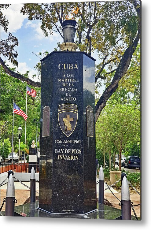 Bay Of Pigs Metal Print featuring the photograph Bay of Pigs Monument by Tony Murtagh