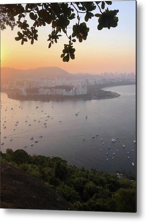 Rio De Janeiro Metal Print featuring the photograph Beautiful lights in Brazil by Bettina X