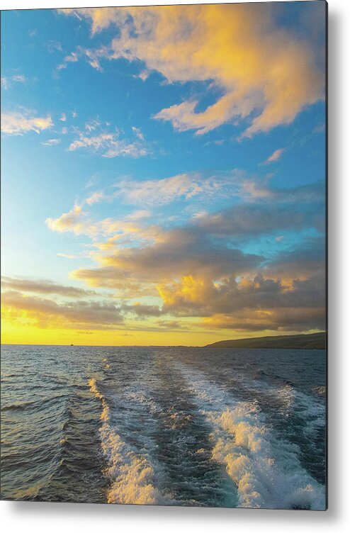 Sunset Metal Print featuring the photograph Beautiful Sunset Over the Ocean by Auden Johnson