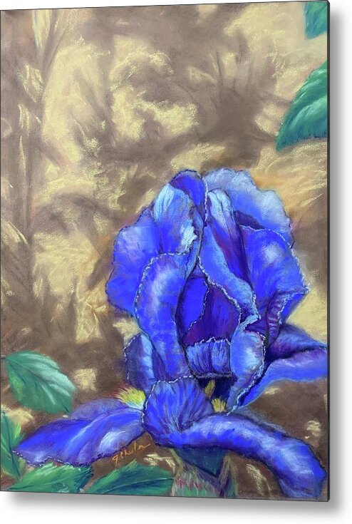 Iris Metal Print featuring the painting Beauty in the Shadows by Jan Chesler
