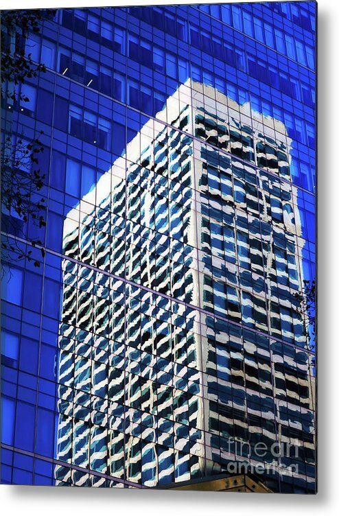Reflection Metal Print featuring the photograph Bryant Park Reflections by Rick Locke - Out of the Corner of My Eye