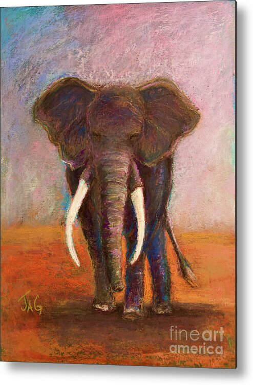 Bull Elephant Metal Print featuring the painting Bull by Joyce Guariglia