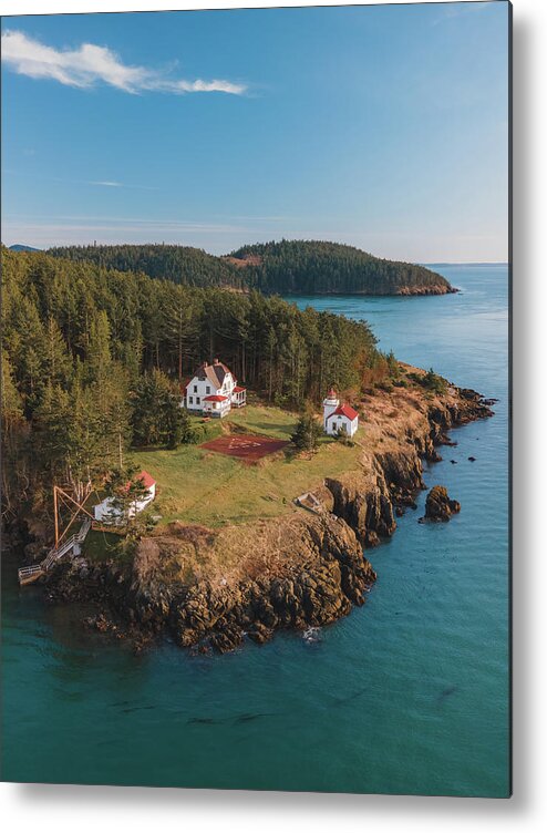 Lighthouse Metal Print featuring the photograph Burrows Island Lighthouse #2 by Michael Rauwolf