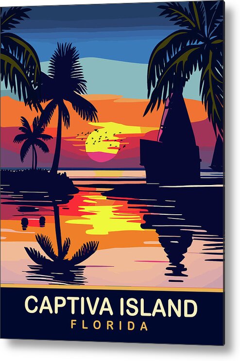 Captiva Metal Print featuring the digital art Captiva Island, Florida by Long Shot