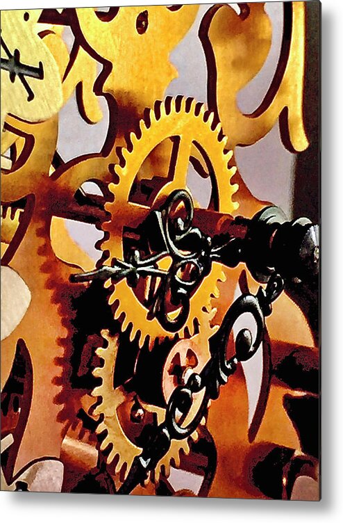 Clock Metal Print featuring the photograph Clockworks I by Kerry Obrist