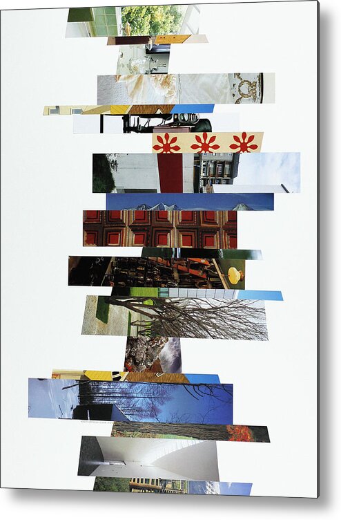 Collage Metal Print featuring the photograph Crosscut#126v by Robert Glover