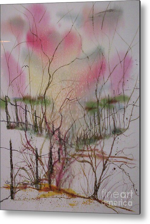 Recovery Metal Print featuring the painting Crossing Boundaries by Catherine Ludwig Donleycott