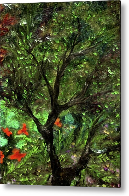  Metal Print featuring the painting Dark Tree by FT McKinstry