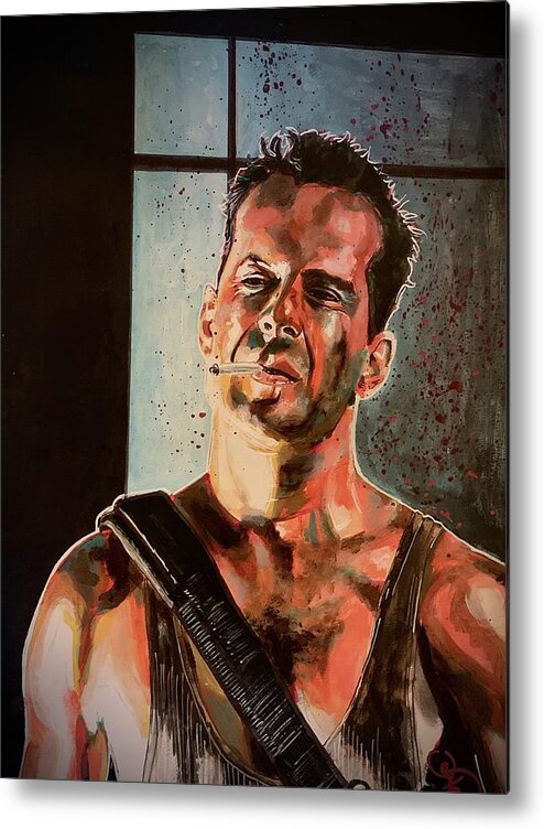 Die Hard Metal Print featuring the painting Die Hard by Joel Tesch
