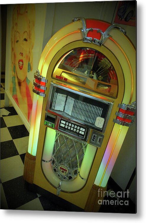 Diner Metal Print featuring the photograph Diner Jukebox by La Dolce Vita