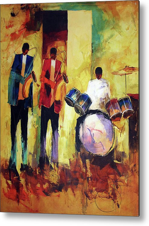 Nni Metal Print featuring the painting Early Hours by Ndabuko Ntuli