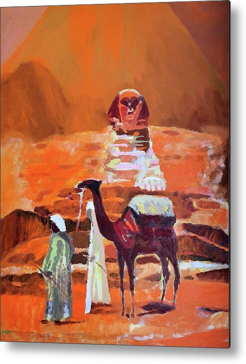 Camel Metal Print featuring the painting Egypt Light by Enrico Garff
