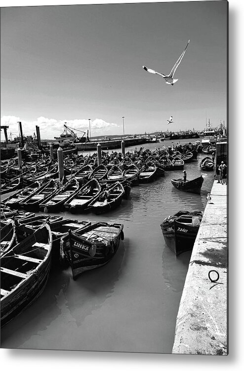 Essaouira Metal Print featuring the photograph Essaouira Morocco Fishing Boats by Brad Fike