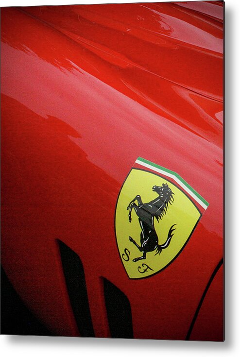 Old Metal Print featuring the photograph Ferrari by Jim Whitley