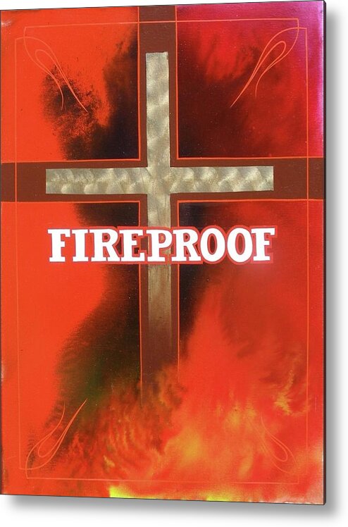 Christian Love Metal Print featuring the painting Fireproof by Alan Johnson