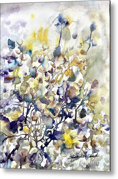 Floral Art Metal Print featuring the painting Fleurs Florales 5 by Francelle Theriot