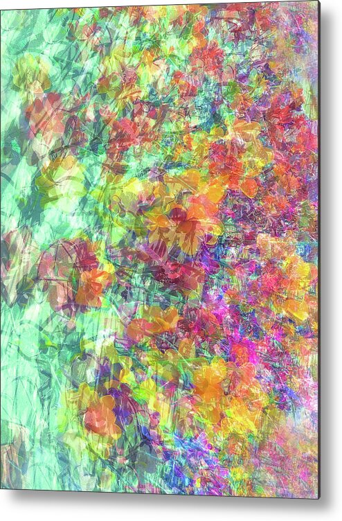 Floral Metal Print featuring the photograph Floral Abstract 2 by Kathy Paynter