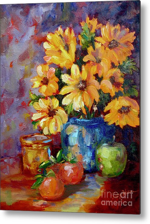 Daisies Metal Print featuring the painting Fresh Faces by Patsy Walton