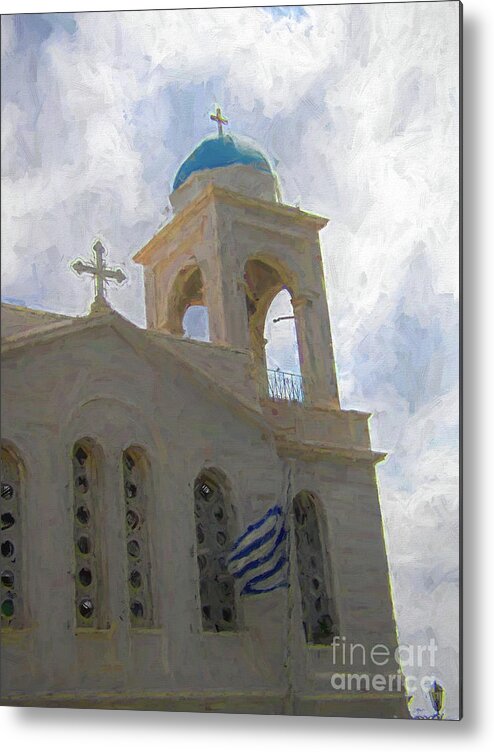 Greek Church Metal Print featuring the photograph Gimme Shelter by Xine Segalas