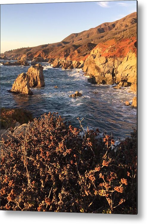 Carmel By The Sea Metal Print featuring the photograph Golden Hour at Garrapata Beach by Luisa Millicent